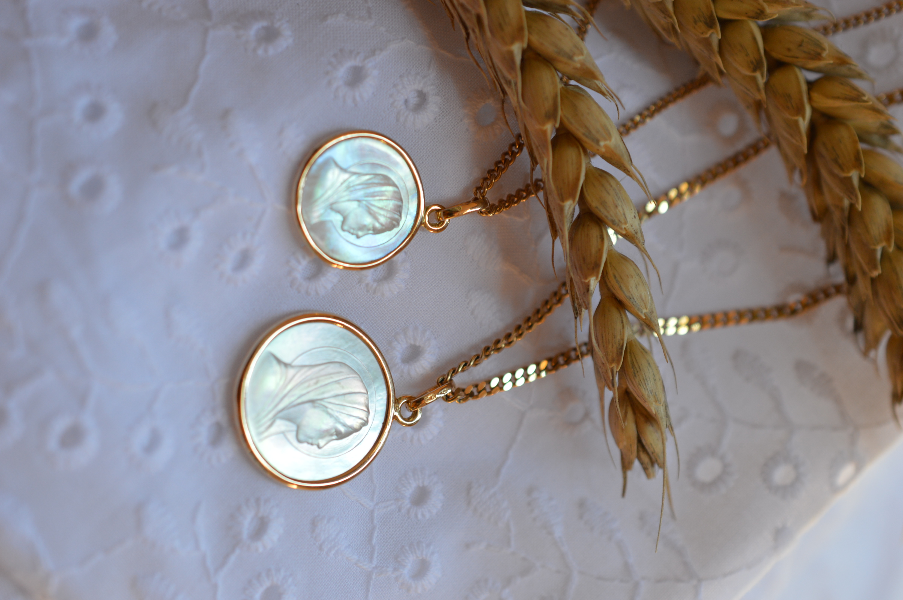 medaille bapteme annonciation nacre laudate
